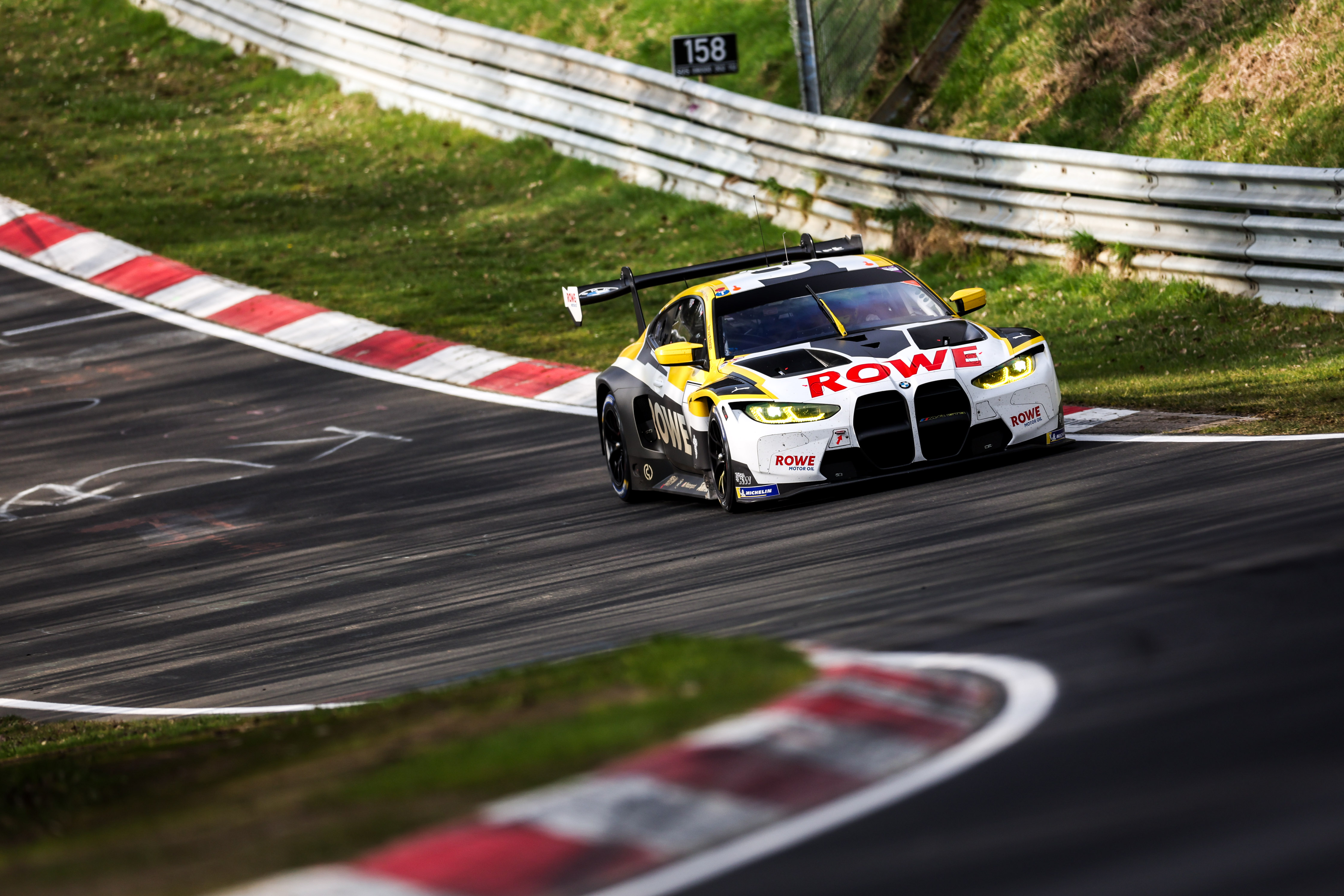 Nürburgring (GER), 22-23 March 2024. Nürburgring Endurance Series, NES, Nordschleife, ROWE Racing, #98 BMW M4 GT3, Robin Frijns, Raffaele Marciello, Augusto Farfus, Maxime Martin.