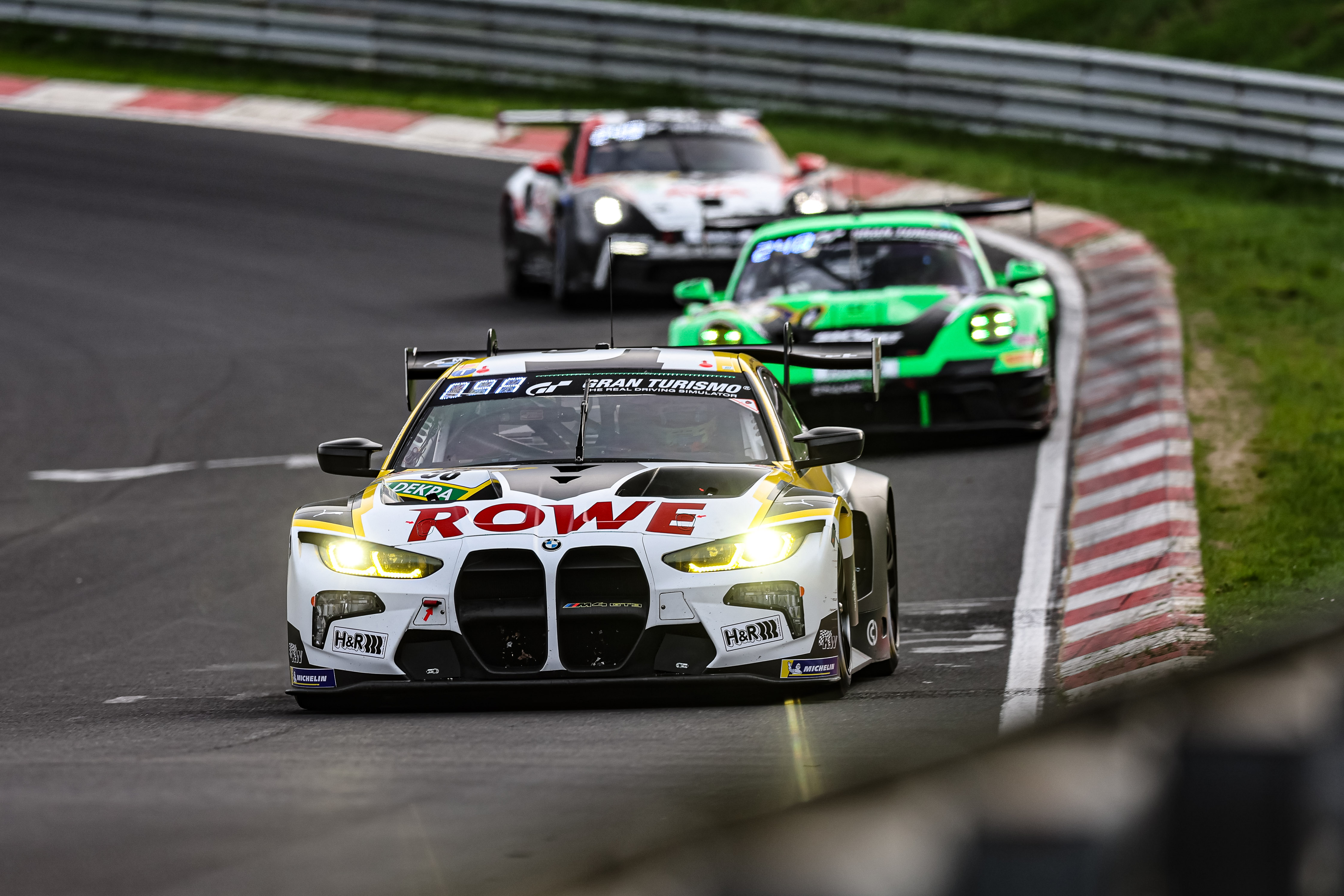 Nürburgring (GER), 13-14 April 2024. 24h Nürburgring Qualifiers, Nordschleife, #98 BMW M4 GT3, ROWE Racing, Raffaele Marciello, Maxime Martin, Marco Wittmann.