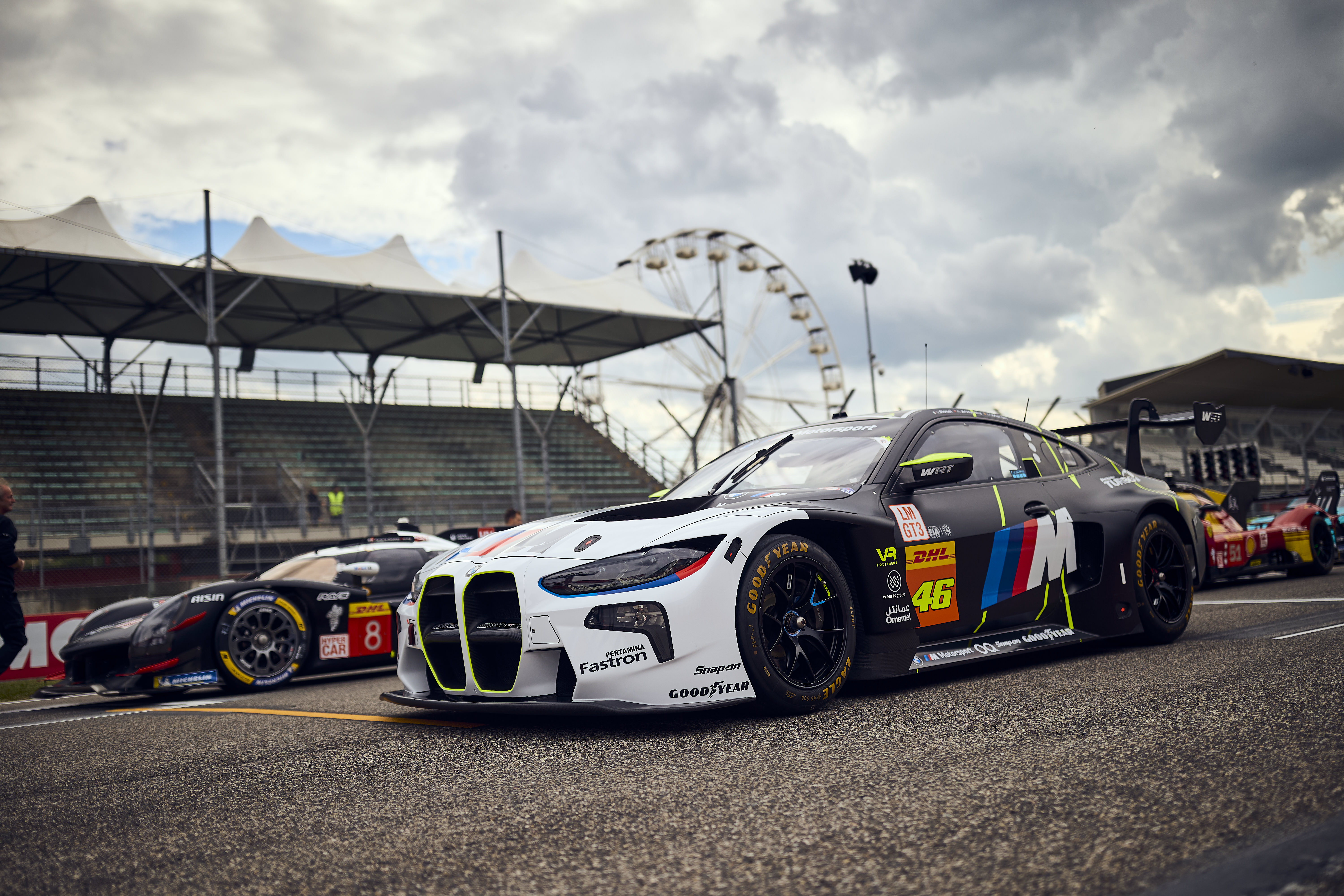 Imola, 17-21 April 2024. BMW M Motorsport. FIA World Endurance Championship, FIA WEC, Team WRT, #46 BMW M4 GT3, LMGT3, Maxime Martin, Valentino Rossi, Ahmad Al Harthy.