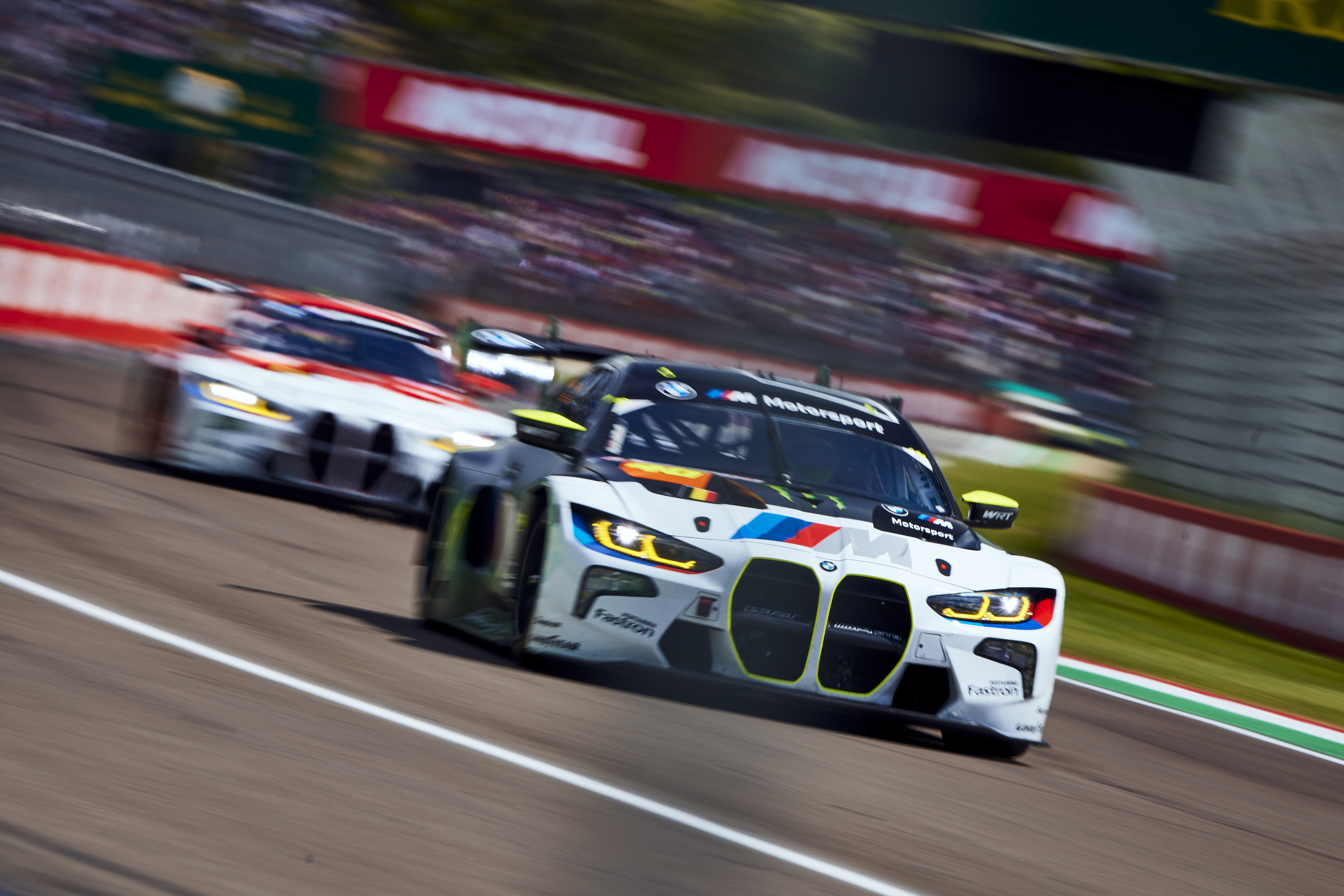 Imola, 17-21 April 2024. BMW M Motorsport. FIA World Endurance Championship, FIA WEC, Team WRT, #46 BMW M4 GT3, LMGT3, Maxime Martin, Valentino Rossi, Ahmad Al Harthy.