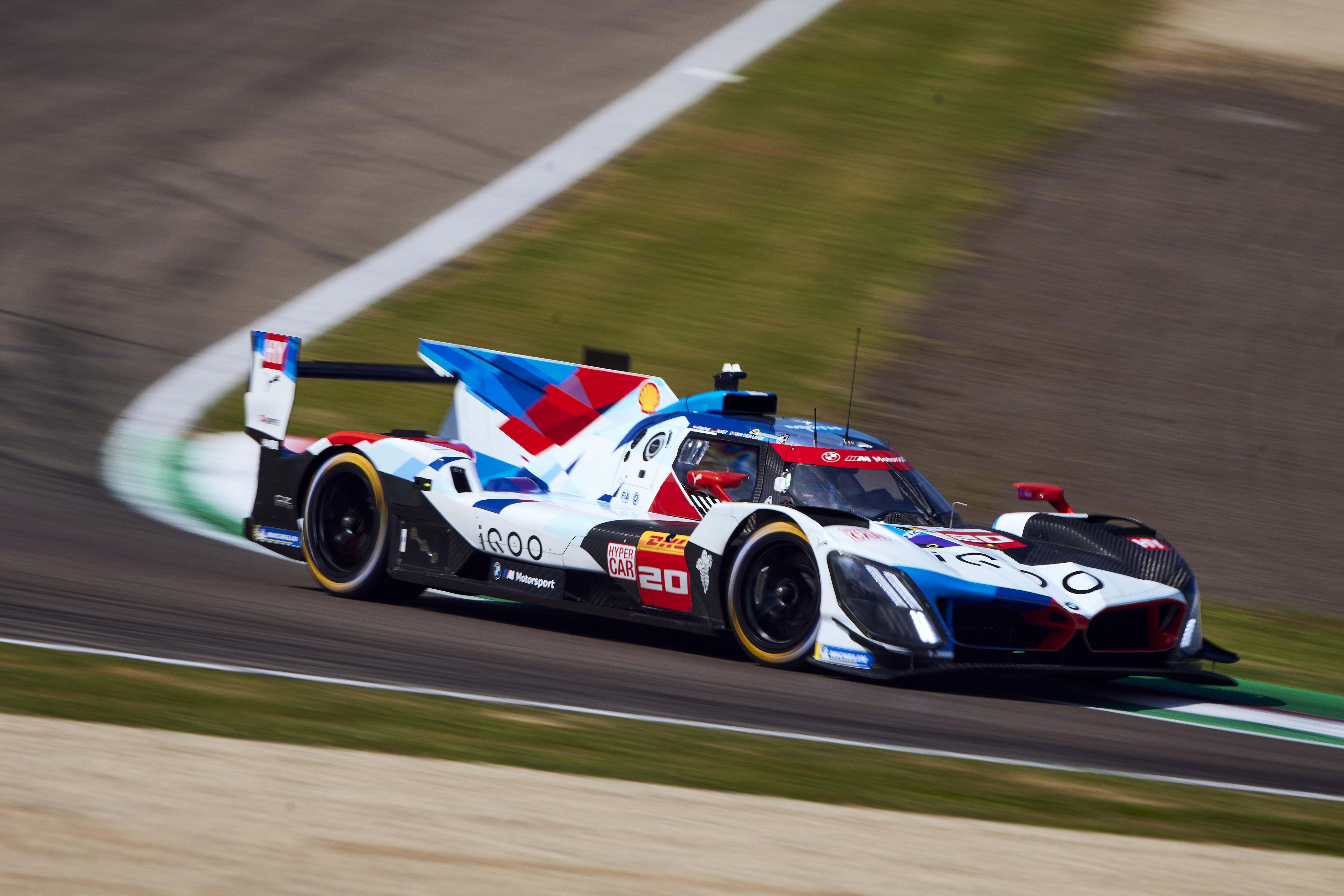 Imola, 17-21 April 2024. BMW M Motorsport. FIA World Endurance Championship, FIA WEC, BMW M Team WRT, #20 BMW M Hybrid V8, Hypercar, LMDh, Sheldon van der Linde, René Rast, Robin Frijns.