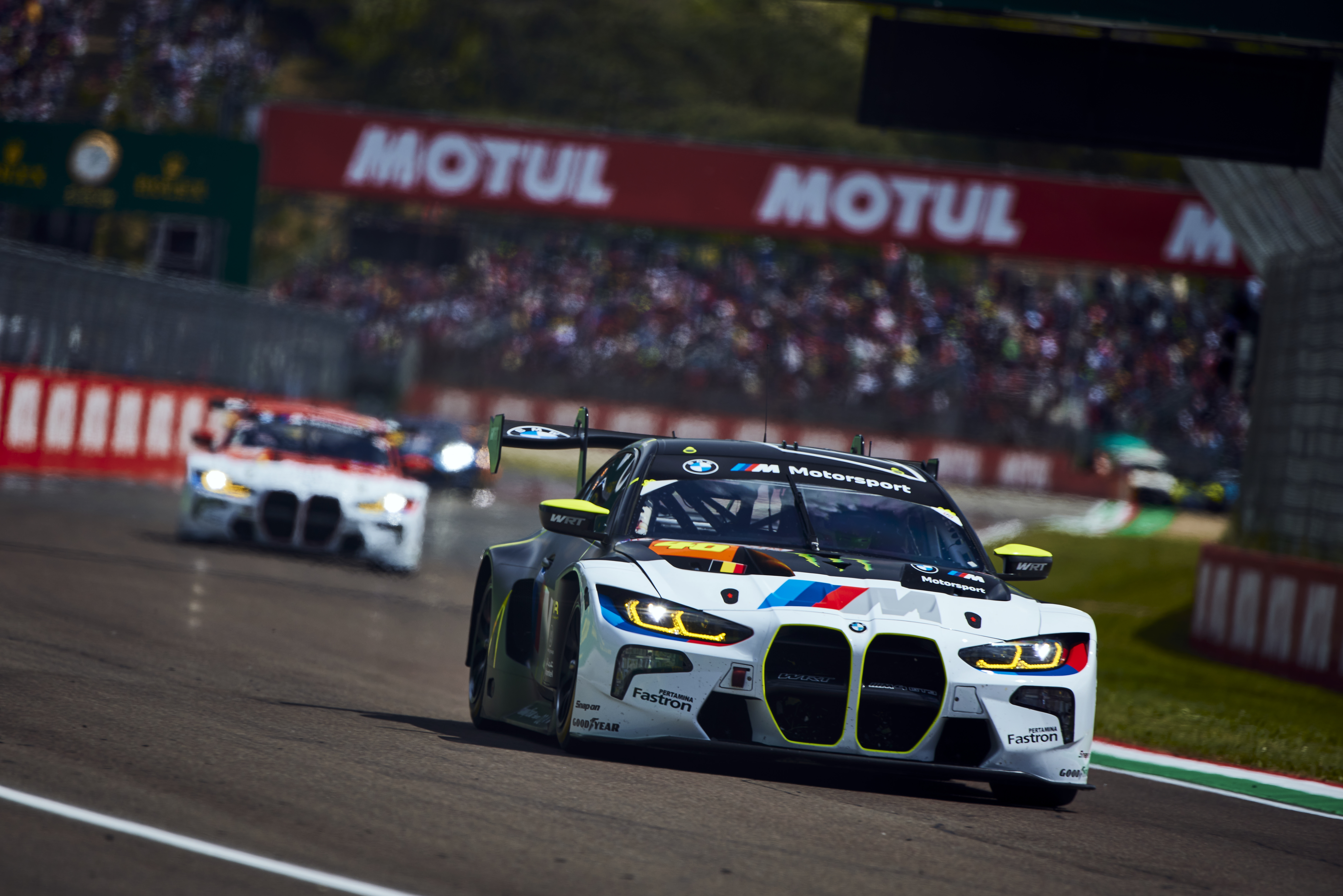 Imola, 17-21 April 2024. BMW M Motorsport. FIA World Endurance Championship, FIA WEC, Team WRT, #46 BMW M4 GT3, LMGT3, Maxime Martin, Valentino Rossi, Ahmad Al Harthy.