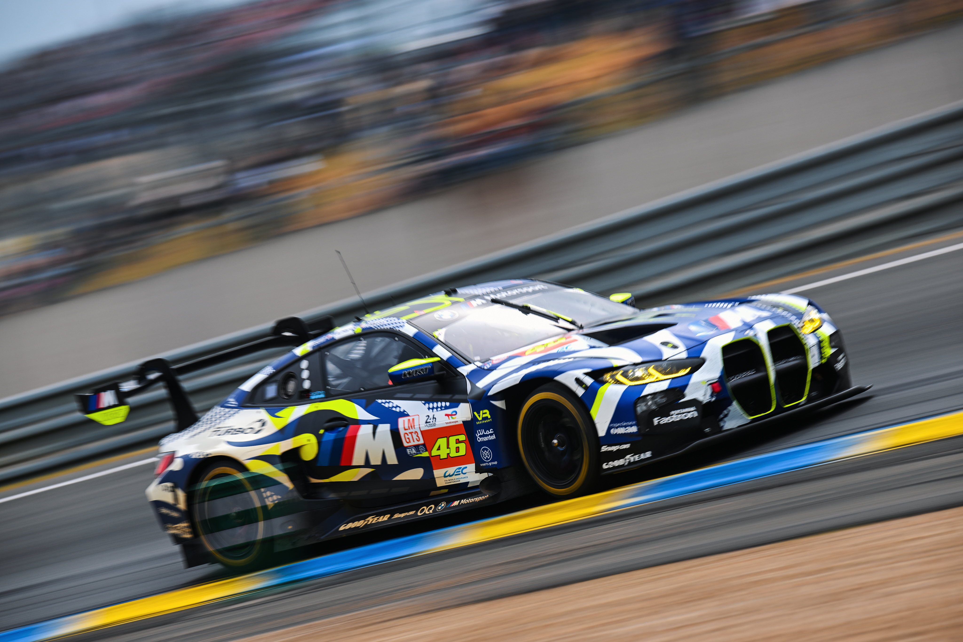 Le Mans (FRA), 7-16 June 2024. FIA World Endurance Championship, 24h Le Mans, Team WRT, LMGT3, #46 BMW M4 GT3, Maxime Martin, Valentino Rossi, Ahmad Al Harthy.