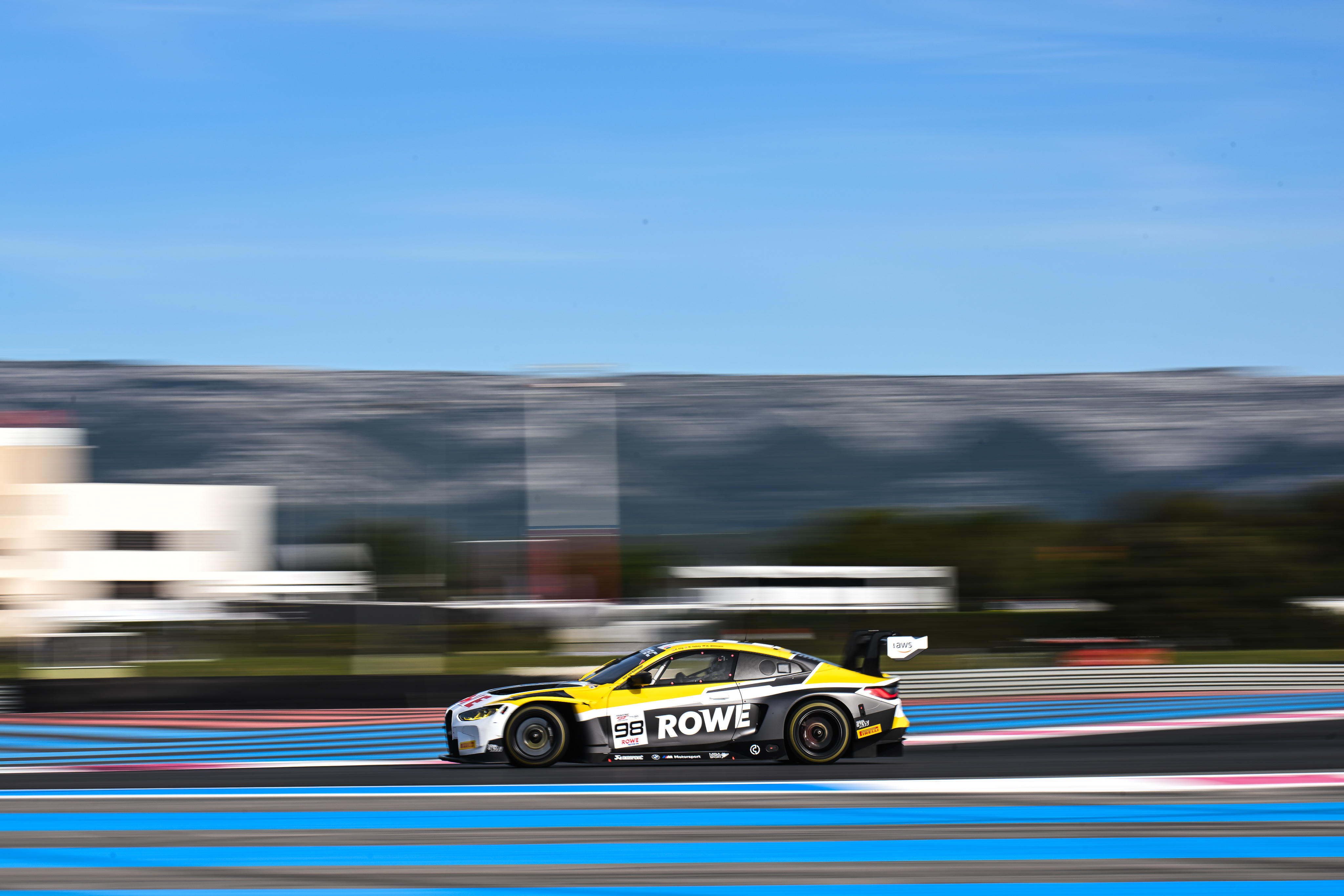 Le Castellet (FRA), 5-7 April 2024. Fanatec GT World Challenge Europe, GTWC, Circuit Paul Ricard, Endurance Cup, #98 BMW M4 GT3, ROWE Racing, Nick Yelloly, Marco Wittmann, Philipp Eng.