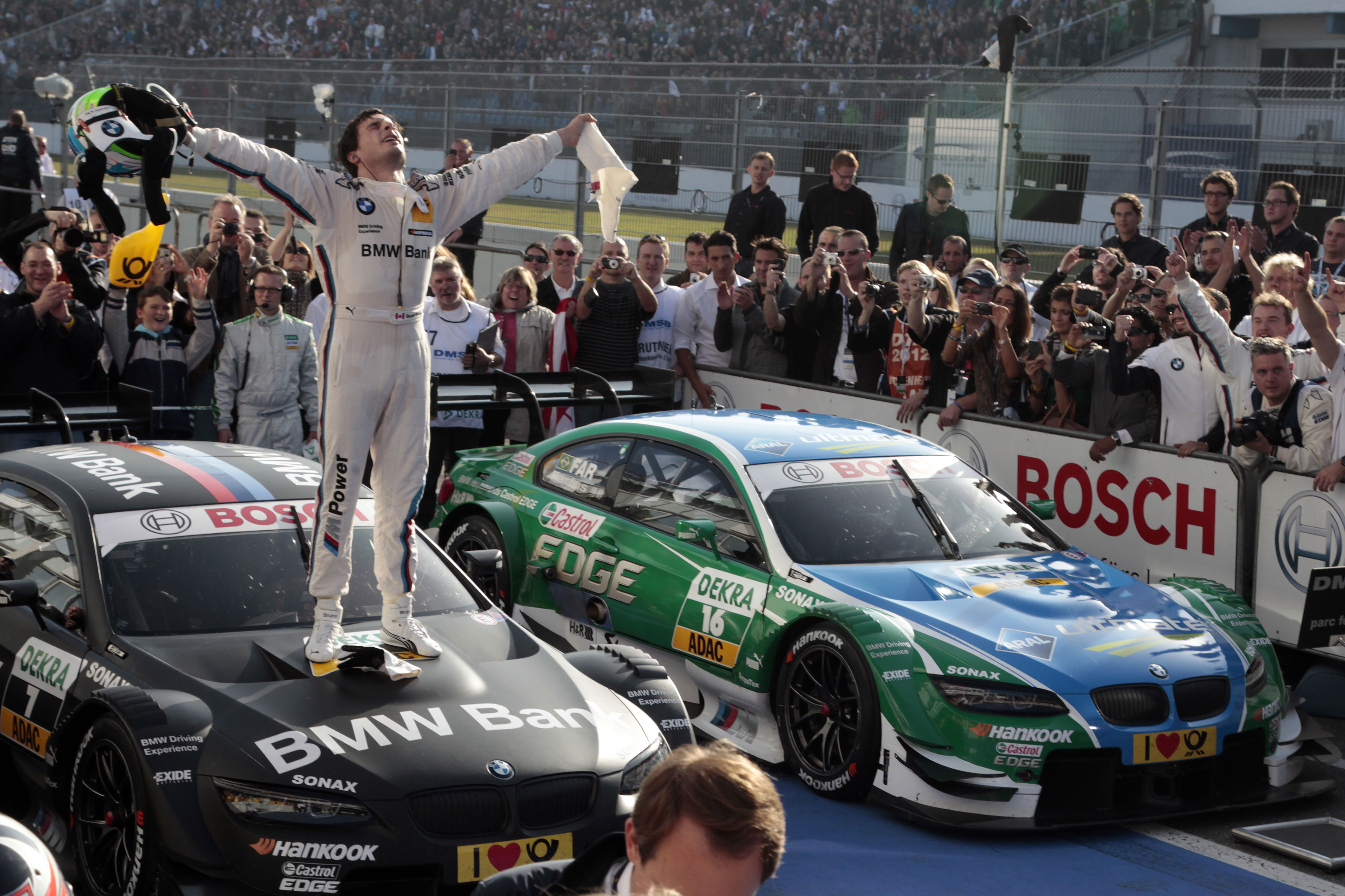 Hockenheim 21th October 2012. BMW Motorsport, Winner and DTM Champion Bruno Spengler (CA), BMW Team Schnitzer. This image is copyright free for editorial use © BMW AG (10/2012).