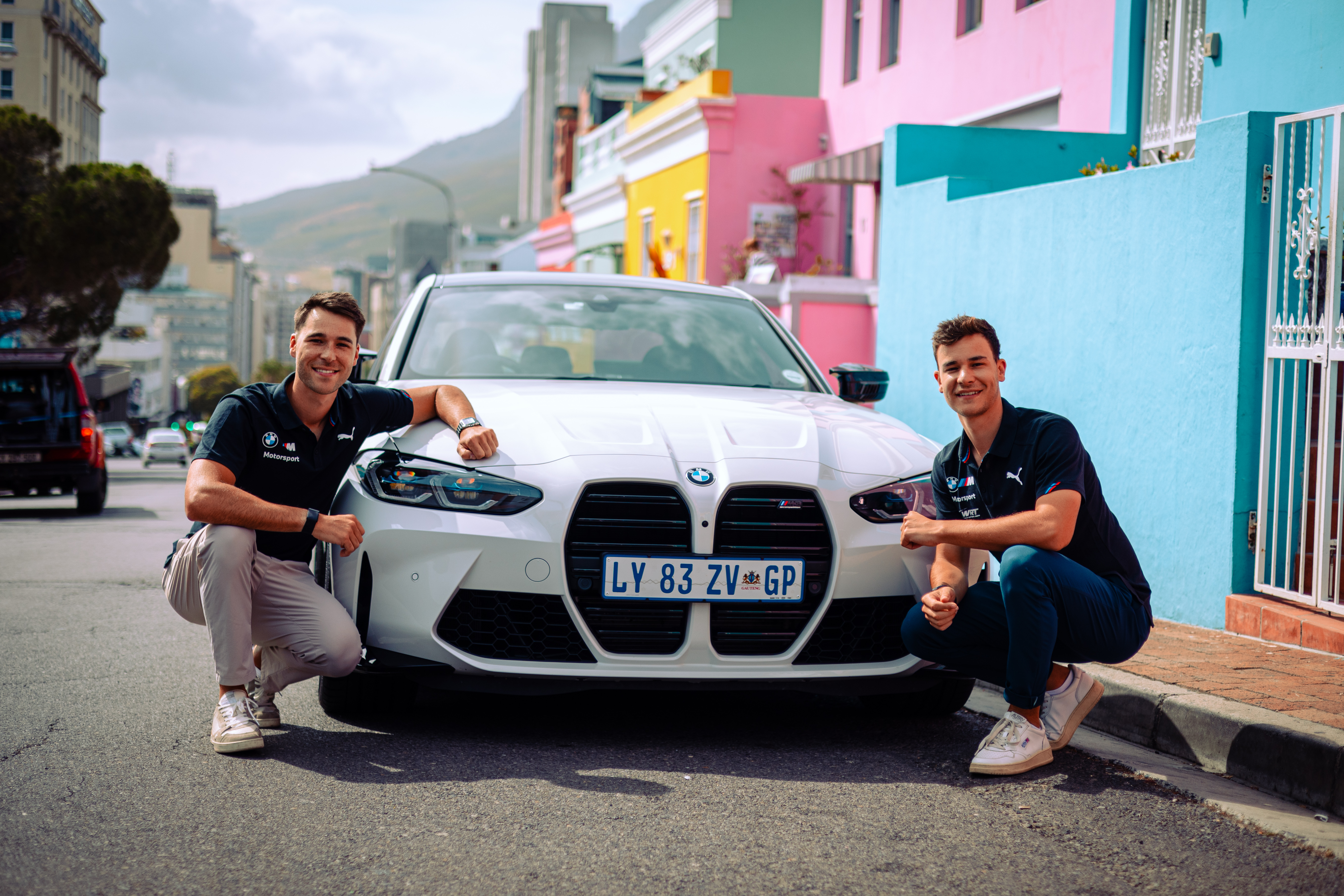 Cape Town (RSA), 19 December 2024. Kelvin van der Linde, Sheldon van der Linde, BMW M works driver, presentation.