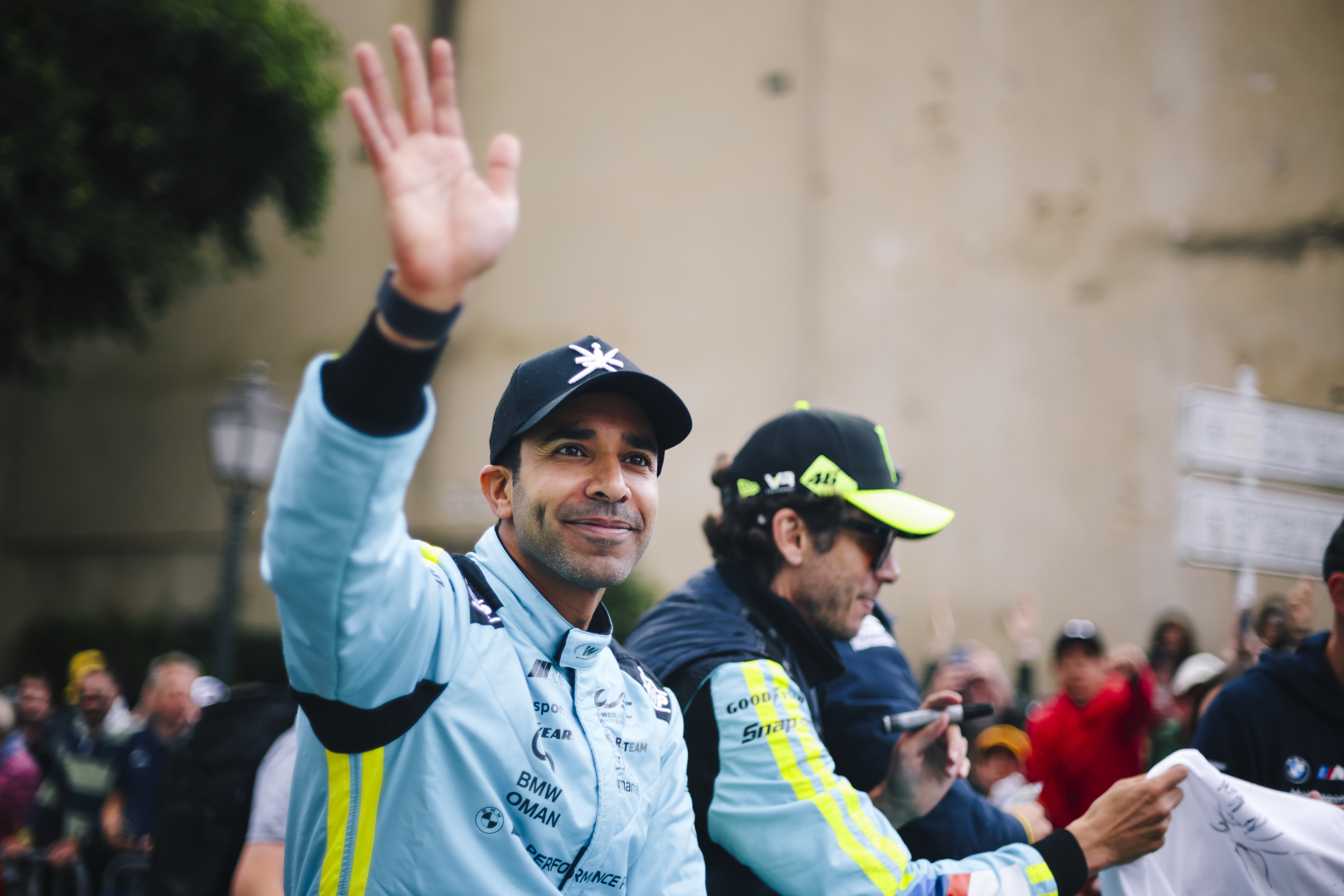 Le Mans (FRA), 7-16 June 2024. FIA World Endurance Championship, 24h Le Mans, Team WRT, LMGT3, #46 BMW M4 GT3, Maxime Martin, Valentino Rossi, Ahmad Al Harthy. Drivers Parade.